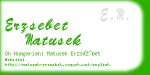 erzsebet matusek business card